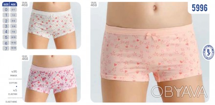 
Трусы-шорты для девочки Baykar, Арт. 5996
Цвет: белый, розовый, персиковый
Сост. . фото 1