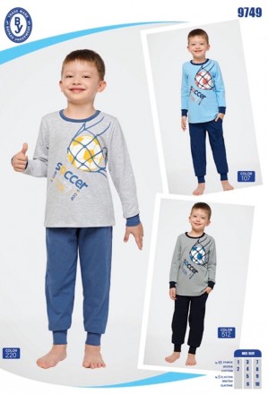 Піжама для хлопчика Арт 9749-107 Синій з блакитним
Піжама для хлопчика (штани)
С. . фото 2