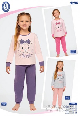 Пижама для девочки Арт 9296-220 Серый меланж с розовым
Состав: 95% хлопок 5% эла. . фото 1