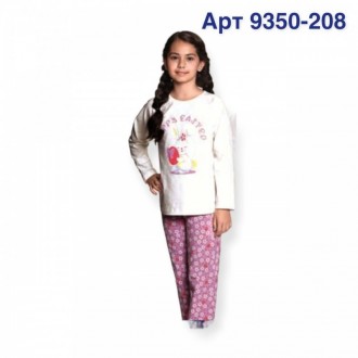 Пижама для девочки Арт 9350-208 Молочный.
Состав: 95% хлопок 5% эластан
Размеры:. . фото 3