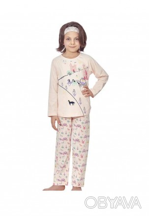 Піжама для дівчинки Арт 9329-209 Персиковий
Склад: 95% бавовна 5% еластан
Розмір. . фото 1