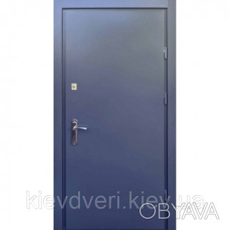 Двери полуторные металл Графит Стандартная дверь 860*2050, размер 960*2050 +100г. . фото 1