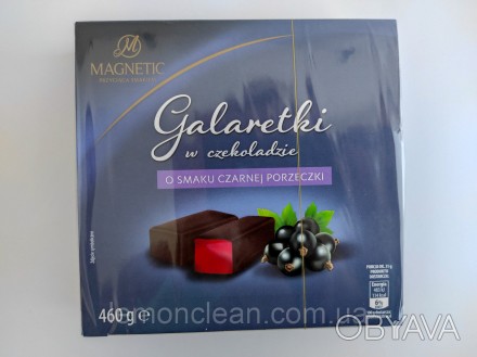 Цукерки желе зі смаком чорної смородини у шоколаді Galaretki Magnetic 460 г