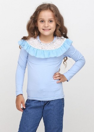 Кофта для девочек - G-17553W_голубой. Николаев. фото 1 Кофта для девочек - G-17553W_голубой. Николаев. фото 1