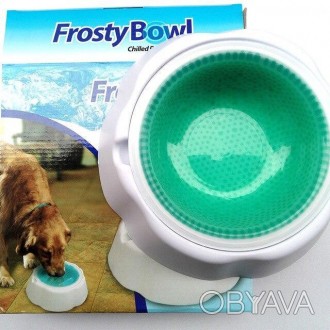 Охолоджуюча миска для води для домашніх тварин Frosty Bowl, Миска для собак з ох. . фото 1