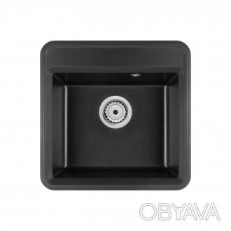 Кухонна мийка Qtap CS 5151 Black (QTCS5151BLA) виготовлена з якісного штучного к. . фото 1