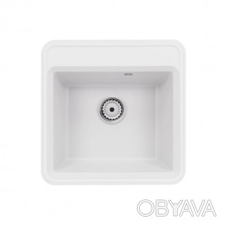 Кухонна мийка Qtap CS 5151 White (QTCS5151WHI) виготовлена з якісного штучного к. . фото 1