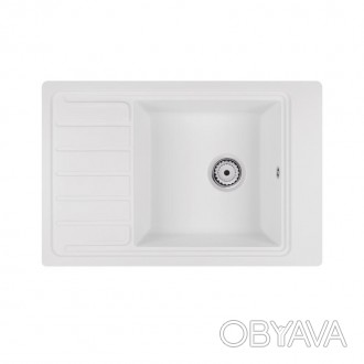 Кухонна мийка Qtap CS 7751 White (QTCS7751WHI) виготовлена з якісного штучного к. . фото 1
