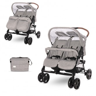 Детская коляска для двойни Lorelli Twin STEEL GREY. Киев. фото 1 Детская коляска для двойни Lorelli Twin STEEL GREY. Киев. фото 1