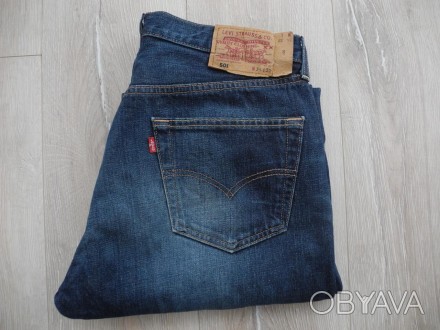 Джинсы Levis 501 32/32 ( Сост Нового ), очень стильные супер цвет , приятный кот. . фото 1