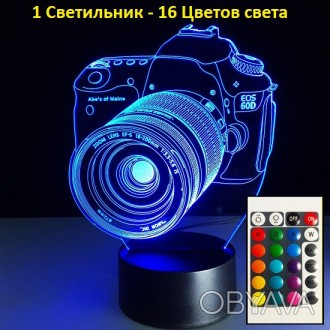 
Видео-обзор, есть в описании.
Каждый 3D Светильник имеет 16 цветов подсветки. 
. . фото 1