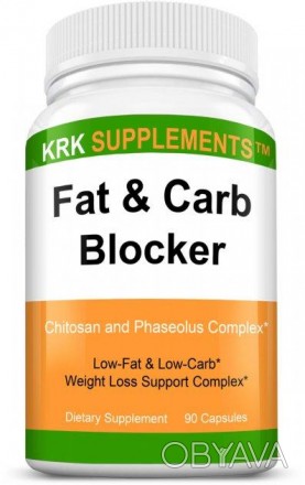 KRK Supplements Fat and Carb Blocker
Блокатор жира и углеводов
Комплекс хитозана. . фото 1