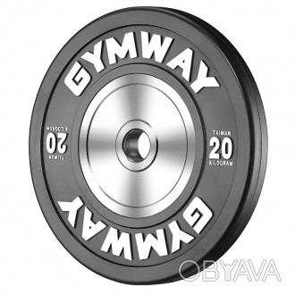 Диск бамперный тренировочный GymWay 20 кг TPR-20K является более безопасным для . . фото 1