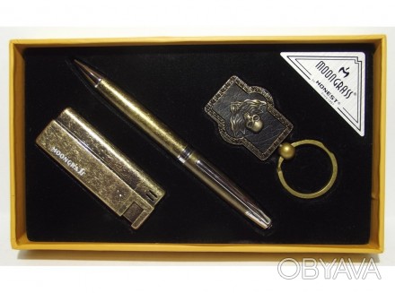 Подарунковий набір MOONGRASS : ручка + брелок + запальничка.
Продається гуртом т. . фото 1