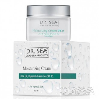 Dr. Sea Moisturizing Cream with Olive Oil, Papaya and Green Tea Extracts SPF 15
. . фото 1