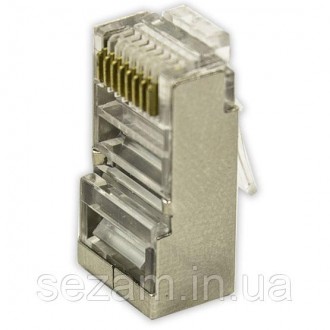 Коннектор Lesko RJ-45 UTP Metall для кабеля типа Витая пара металл (50шт.). Київ. фото 1 Коннектор Lesko RJ-45 UTP Metall для кабеля типа Витая пара металл (50шт.). Київ. фото 1