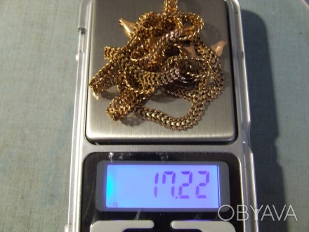 Золотая цепочка и браслет 585 проба длина 52 см. и 20 см. вес 17.22. гр. Страна . . фото 1