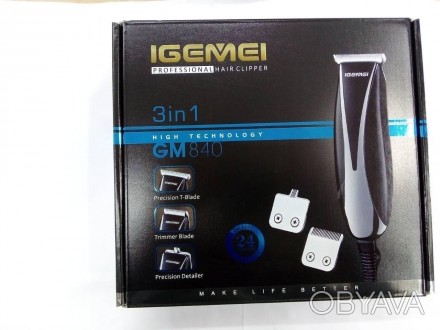 Надежная и качественная машинка для стрижки волос Gemei GM 840 поможет создать с. . фото 1
