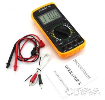 
Мультиметр DT 9208A призначений для вимірювання струму, напруги, опору, парамет. . фото 1