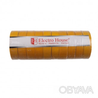 Компания Electro House предлагает приобрести изолирующую ленту желтого цвета, вы. . фото 1