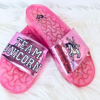 Шлепанцы Justice Slide Sandals Unicorn Glitte (оригинал). Ивано-Франковск. фото 1 Шлепанцы Justice Slide Sandals Unicorn Glitte (оригинал). Ивано-Франковск. фото 1