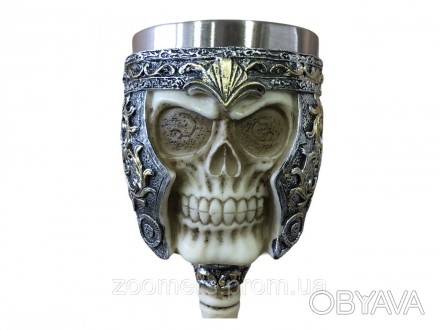 Винтажный креативный королевский кубок рыцаря в форме черепа, бокал для украшени. . фото 1