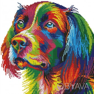 Набор для вышивания крестом 34х34 Разноцветная собака Joy Sunday DA124
Наборы дл. . фото 1