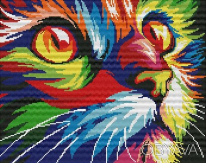 Набор для вышивания крестом 39х32 Разноцветный кот Joy Sunday DA416
Наборы для в. . фото 1