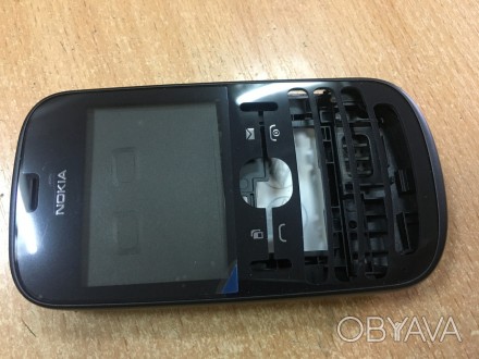 Якісний корпус для Nokia Asha 200. У комплекті: Панель зі склом, середня частина. . фото 1