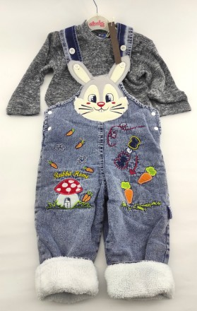 Комбінезон 6, 9 місяців Туреччина теплий для немовляти набір на хлопчика синій (. Хмельницький. фото 1