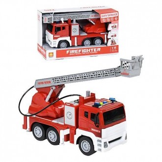 Пожарная машинка озвучена, свет WY851A
Пластиковая игрушка "Пожарная машина". Ин. . фото 3