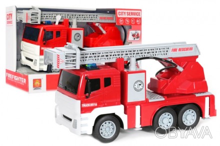 Пожарная машинка озвучена, свет WY851A
Пластиковая игрушка "Пожарная машина". Ин. . фото 1