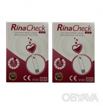 
Тест-полоски Rina Check используются только с глюкометром Rina Check, тайваньск. . фото 1