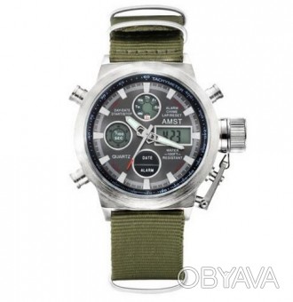 Часы AMST 3003 Silver-Black Green Wristband 
Отправка по всей Украине "новой поч. . фото 1