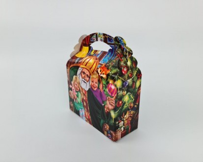 Новогодняя Упаковка Коробка для Конфет Подарков (1000гр) СВ.Николай с детьми (25. Днепр. фото 1 Новогодняя Упаковка Коробка для Конфет Подарков (1000гр) СВ.Николай с детьми (25. Днепр. фото 1