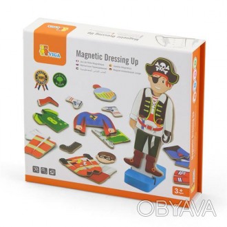 Набір магнітів Viga Toys Гардероб хлопчика – це оригінальна розвиваюча іграшка. . . фото 1
