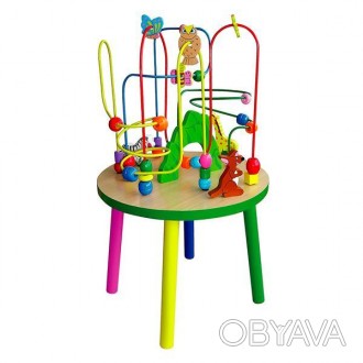 Дерев'яний ігровий центр Viga Toys Столик з лабіринтом схожий на парк розваг! У . . фото 1
