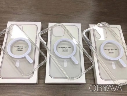 Чехол Clear Case для iPhone 12 Pro Max/Айфон/Magsafe из прозрачного силикона &nd. . фото 1