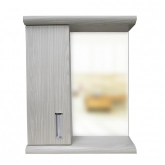 Зеркало Mikola-M Plastics 2.2 Скандинавское дерево с полками слева  60 см. Киев. фото 1