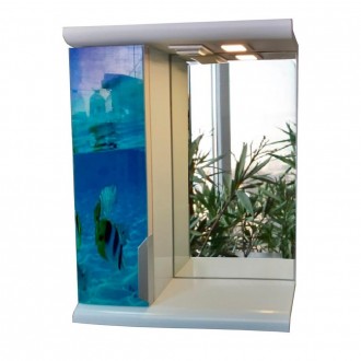 Зеркало Mikola-M Plastics 5.0 Мир моря под стеклом с точечной LED подсветкой лев. Киев. фото 1