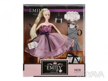 Кукла "Emily" с платьем и сумочкой. Игрушка способствует развитию фантазии у реб. . фото 1