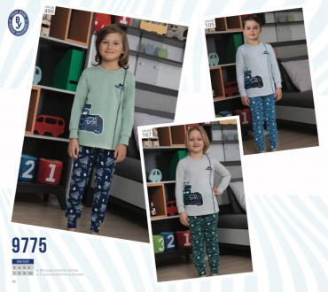 Пижама для мальчика Арт 9775-167
Колір: 167 сірий з зеленим
Склад: 95% бавовна 5. . фото 4