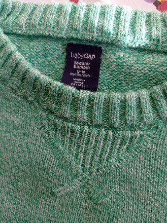 Продам свитер детский зелёный baby gap toddier bambin. Состояние нового. Привезе. . фото 4