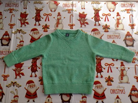 Продам свитер детский зелёный baby gap toddier bambin. Состояние нового. Привезе. . фото 2