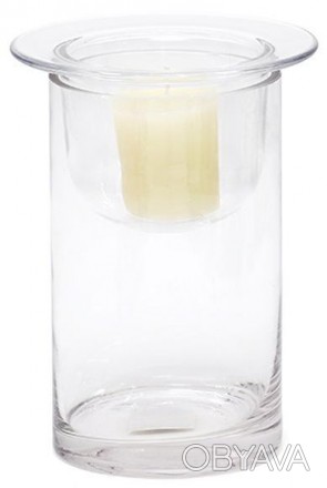 
Підсвічник зі з&apos;ємною склянкою для декорування. Матеріал - скло. Розмір: 1. . фото 1