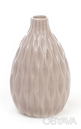 
Керамічна ваза з серії "Stone Flower", бежева. Розмір: ширина 7.8см, висота - 1. . фото 1
