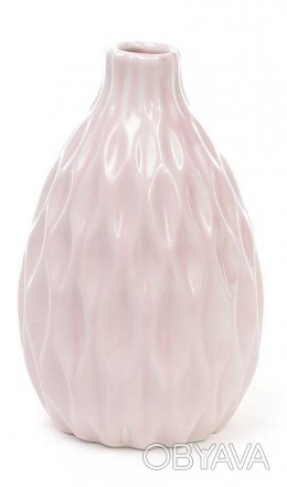 
Керамічна ваза з серії "Stone Flower", рожева. Розмір: ширина 9.8см, висота - 1. . фото 1