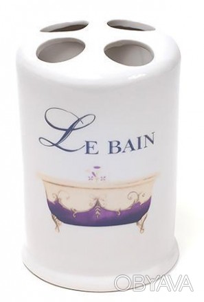 
Стакан-підставка LE BAIN для зубних щіток 4 відділення. Виготовлена з фарфору. . . фото 1