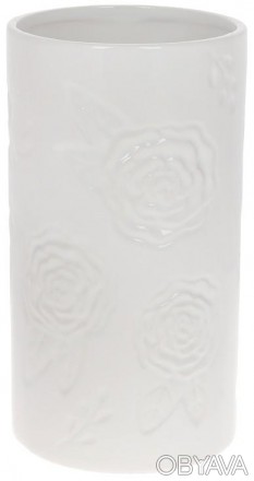 
Керамічна ваза "Біла Троянда" для стильної і затишної атмосфери в будинку. Клас. . фото 1