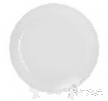 
Набір 4 обідні тарілки з колекції порцелянового столового посуду "White Prince". . фото 1